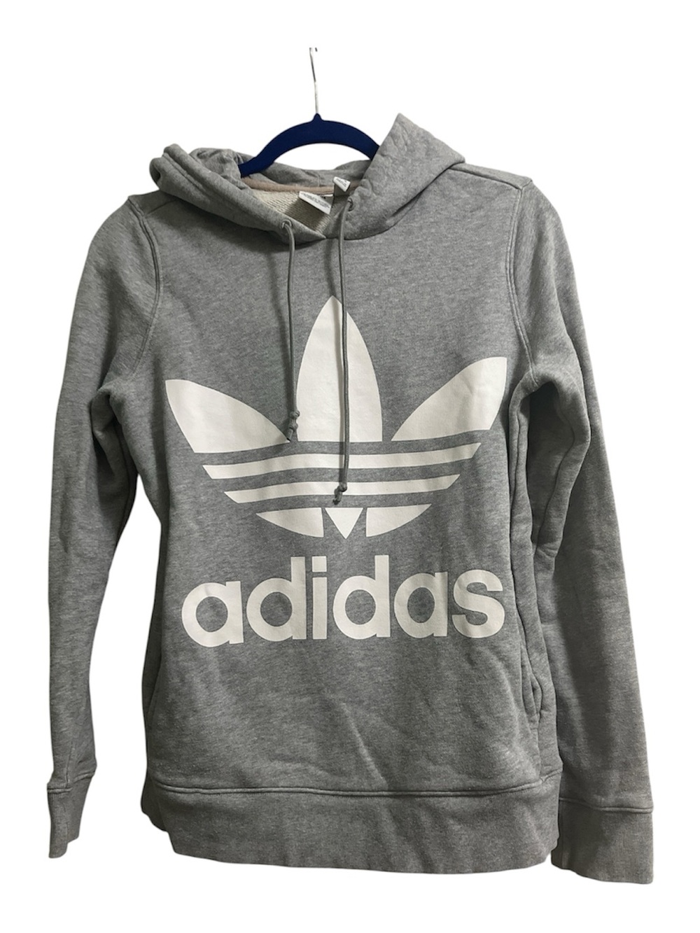 Adidas Women's Gray Trefoil Hoodie Sweatshirt XS